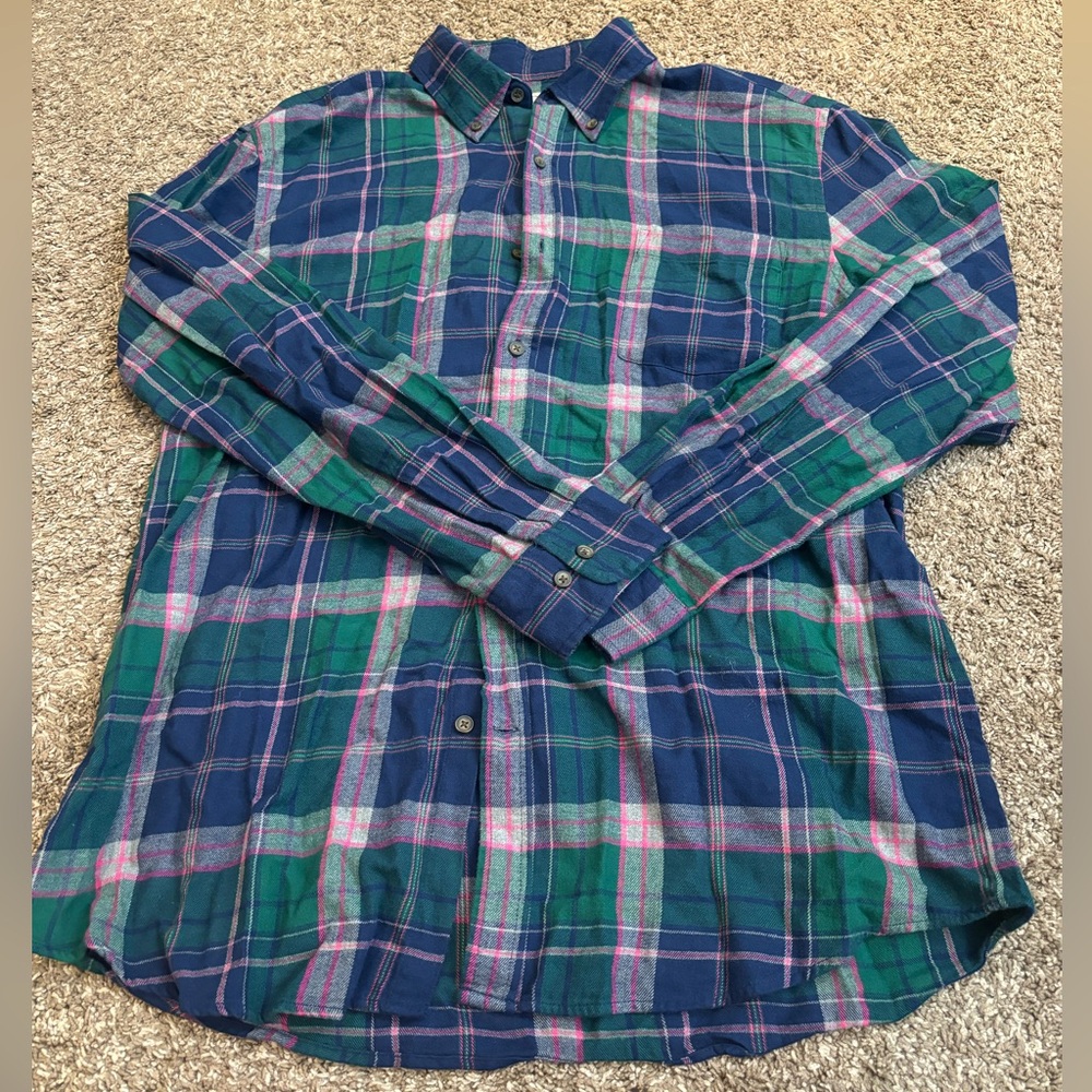St John’s Bay Flannel Men’s Size L Large Multi-color